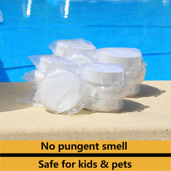 50 lbs 3 Inch Stabilized Chlorine Tablets for Sanitizing Swimming Pools - Individually Wrapped, Slow Dissolving - 99% Available Chlorine