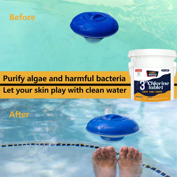 50 lbs Chlorine Tablet Swimming Pool Slow Dissolving 99% Available Chlorine Individually Wrapped